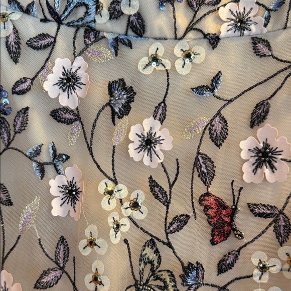 Floral Embroidered Dress By Rickie Freeman Teri Jon - Picture 5 of 10